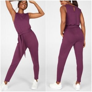 Fabletics Sleeveless Tie Belt Carli Jumpsuit